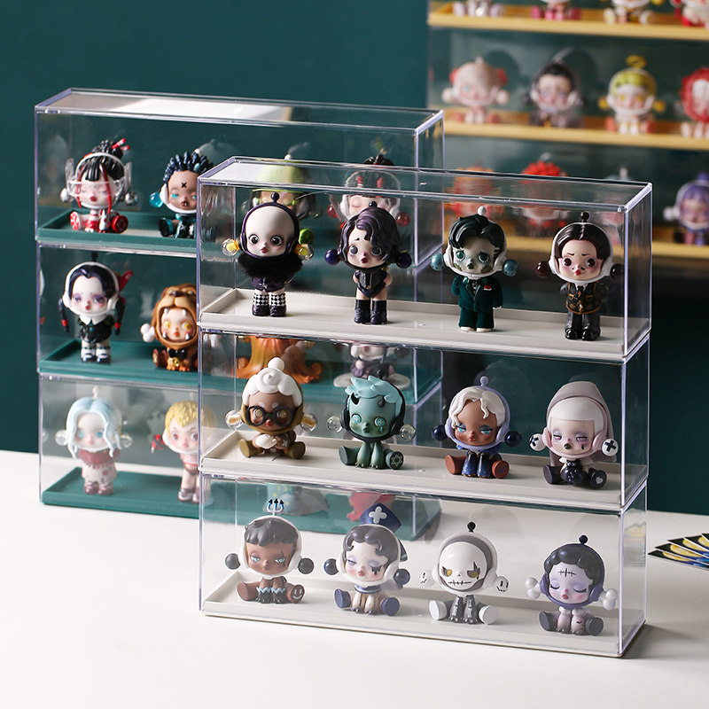 フィギュアケース 透明アクリル製段付き小型フィギュア収納ケース