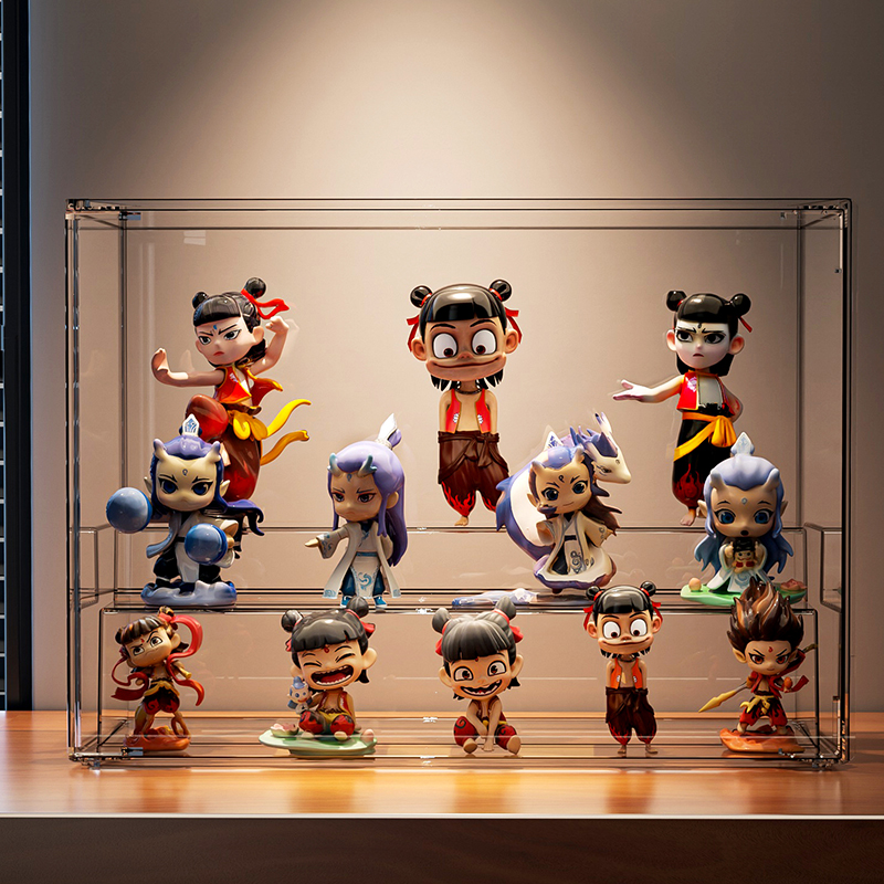 フィギュアケース 透明二段棚コレクションケース