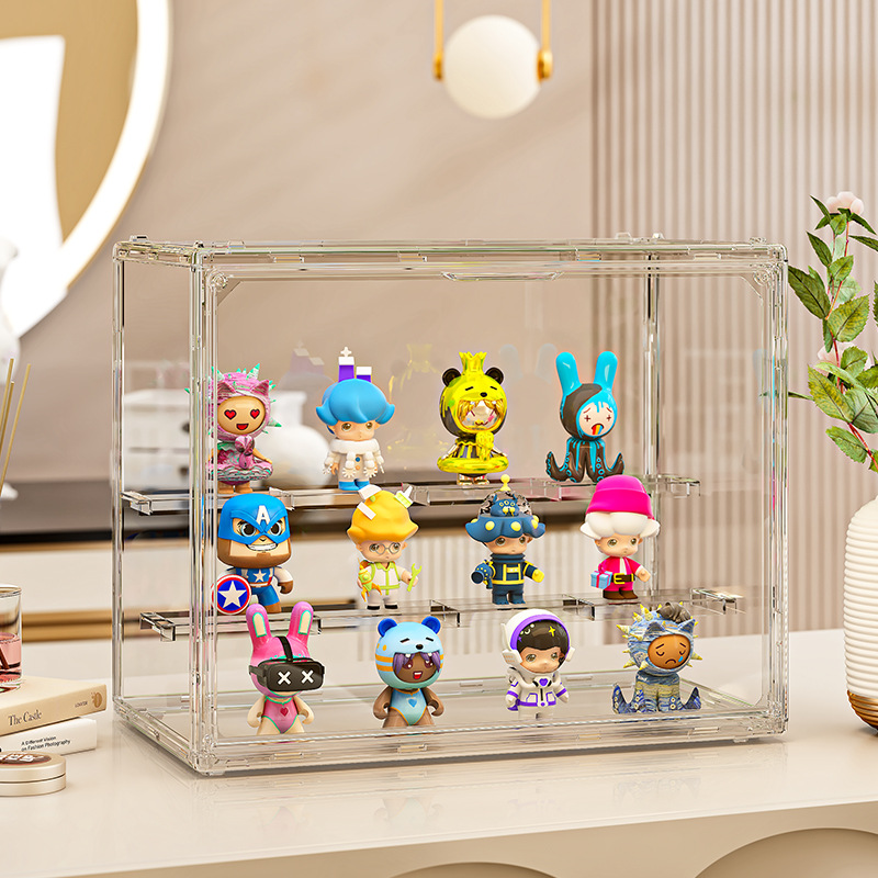 フィギュアケース 透明アクリル製小型フィギュア飾り棚ケース