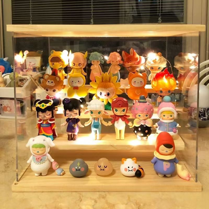フィギュアケース 木製三段フィギュアショーケース
