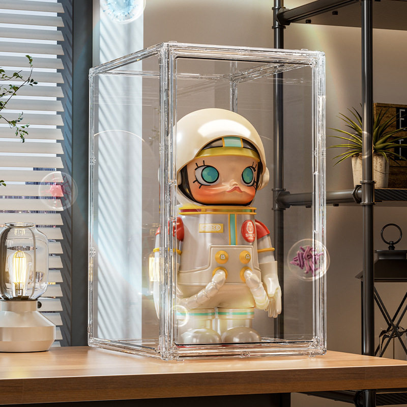  透明アクリル製大型フィギュアケース9マス収納ディスプレイボックス