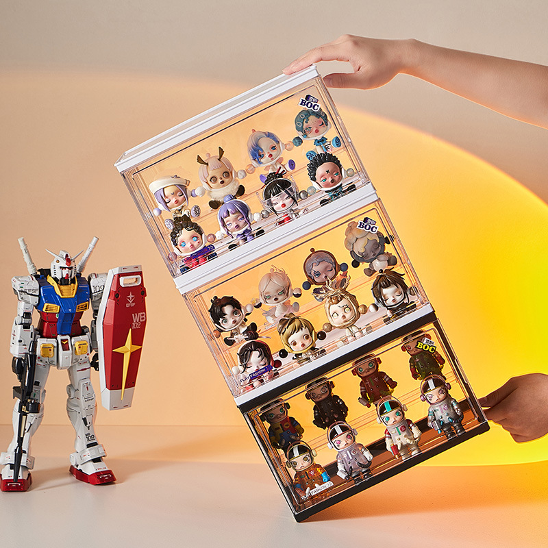 フィギュアケース 透明アクリル積み重ね式小型収納展示箱