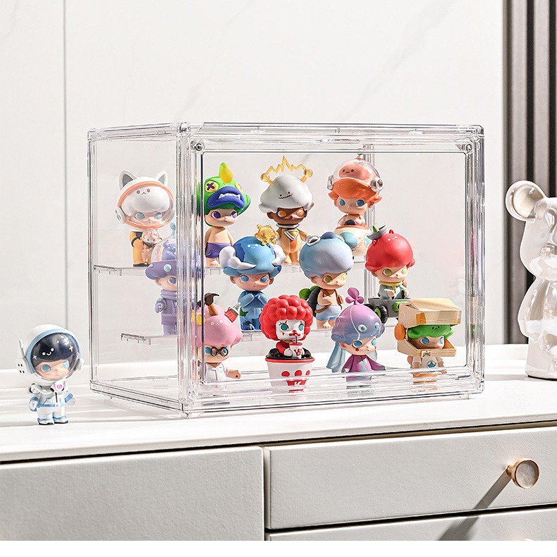 フィギュアケース 積み重ね可能透明フィギュア収納ボックス