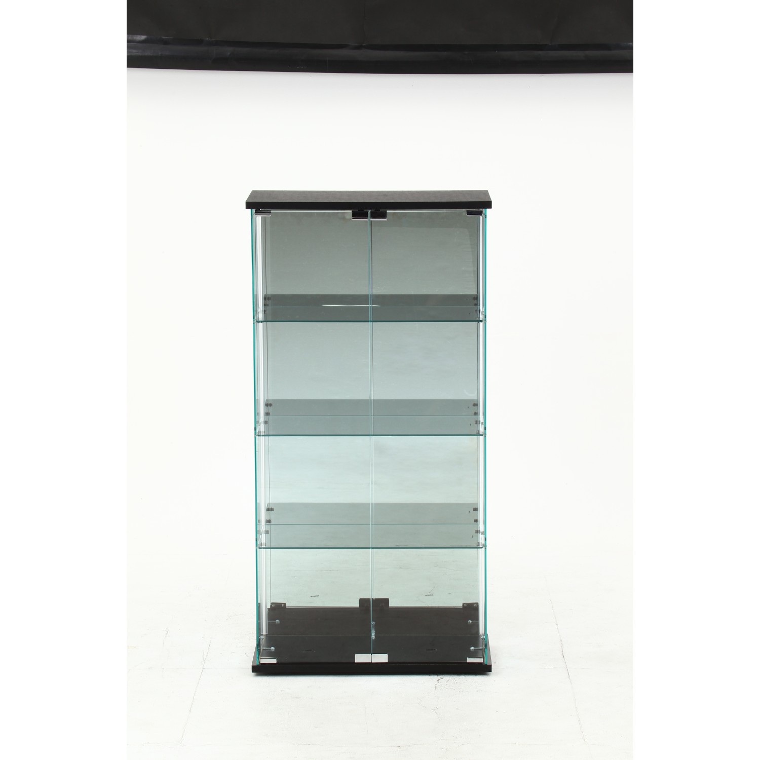 フィギュアケース 大型 ガラス製フギュアケースワイド黒