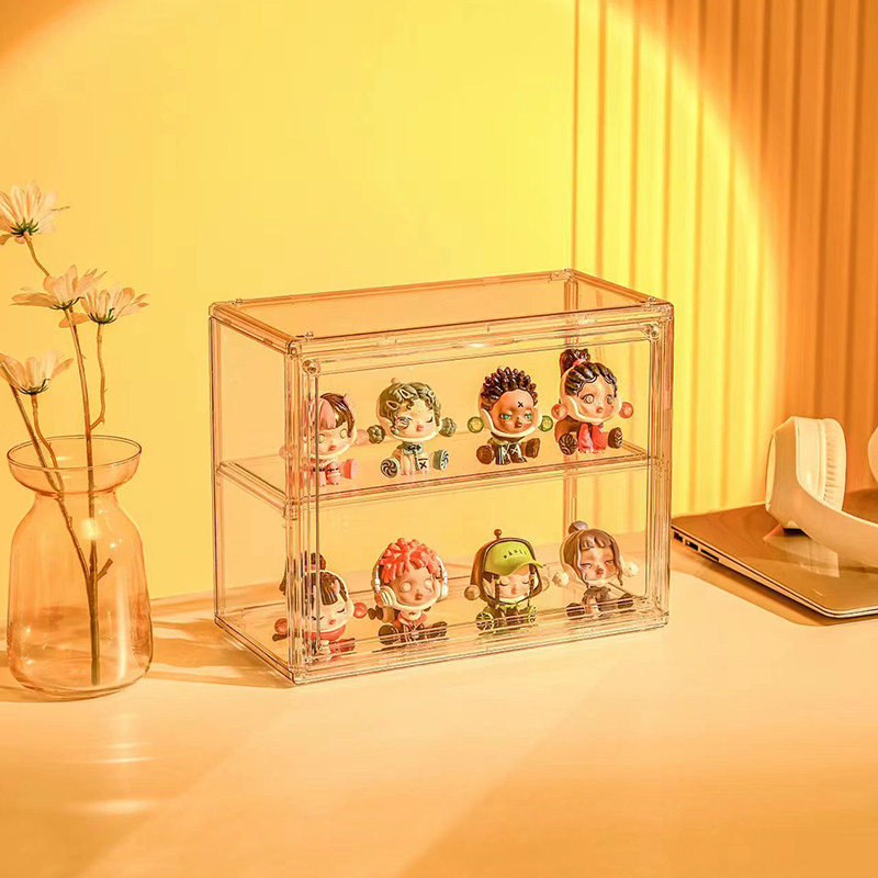 透明三段式卓上フィギュアケース小型