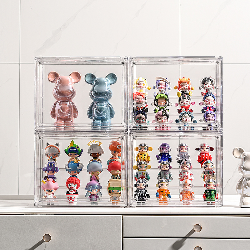 フィギュアケース 積み重ね可能透明フィギュア収納ボックス