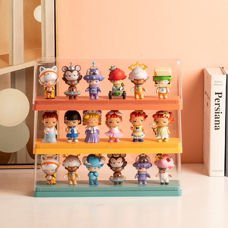 フィギュアケース 三段重ねミニフィギュアショーケース