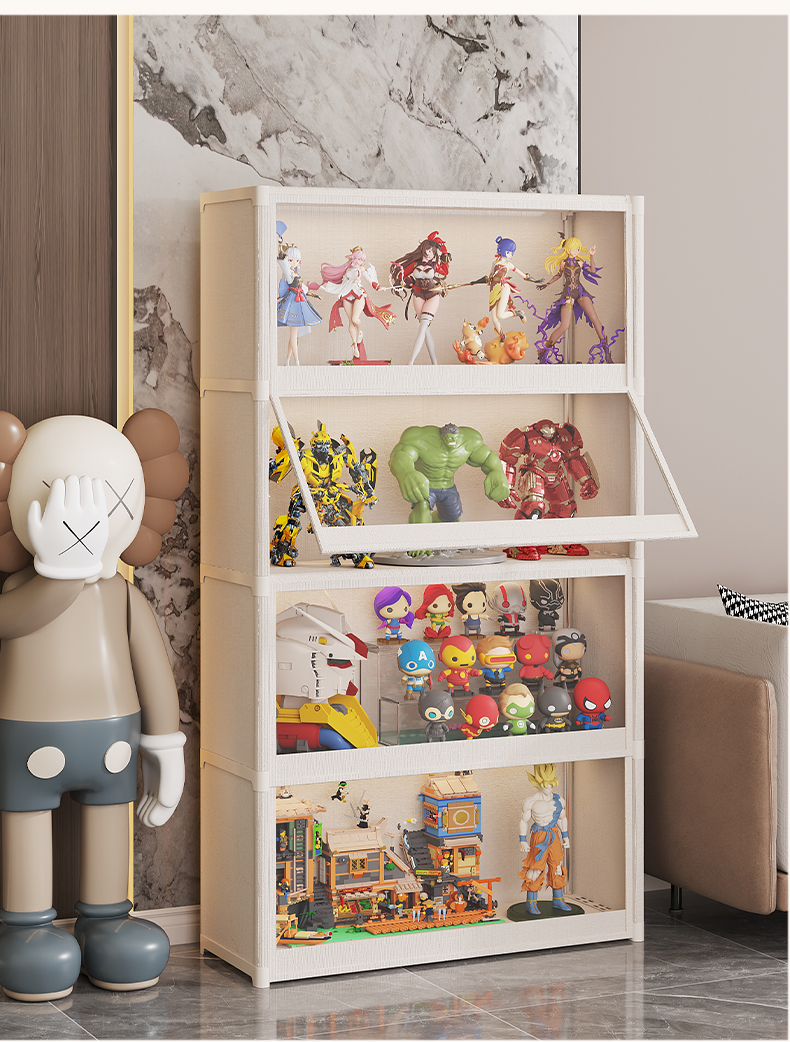 フィギュアケース 四段重ね大容量コレクションケース