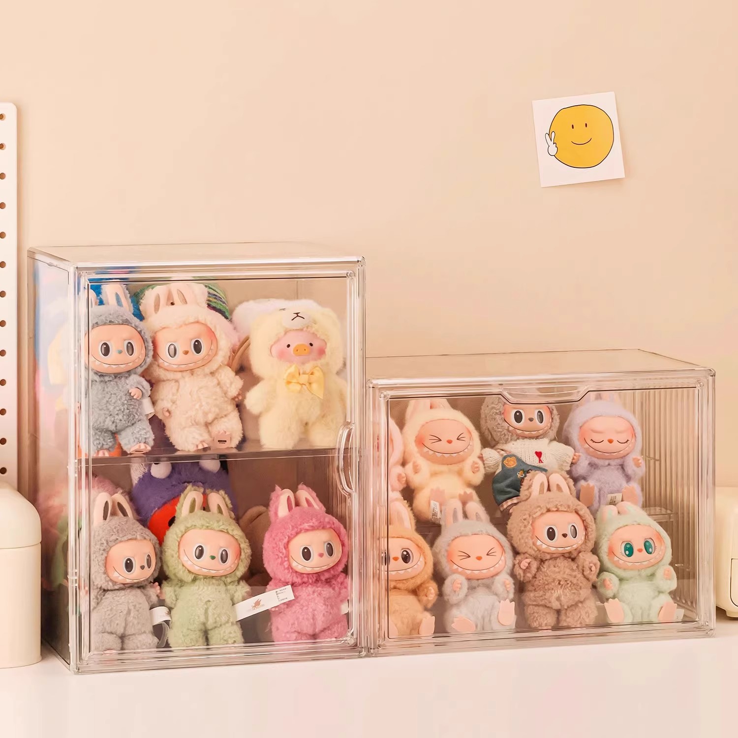 フィギュアケース 透明アクリル製ぬいぐるみ用小型フィギュアケース