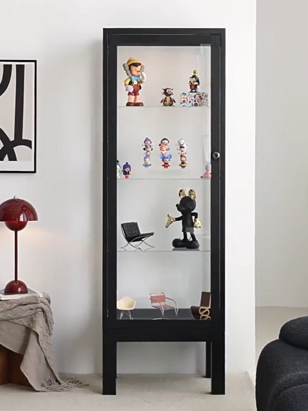フィギュアケース 縦型ガラスコレクションキャビネット