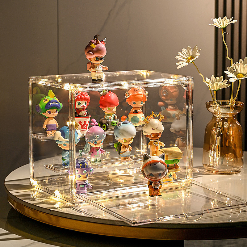 フィギュアケース 積み重ね可能透明フィギュア収納ボックス