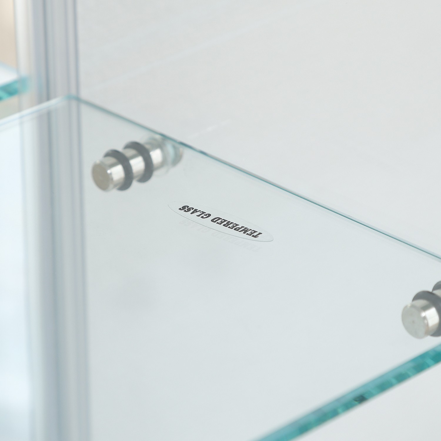 フィギュアケース 大型卓上ガラスフィギュアケース 白台座二段式