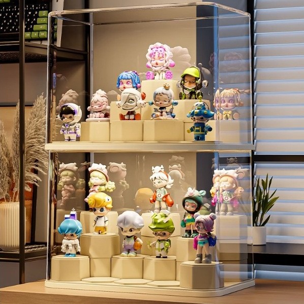 フィギュアケース 段差式透明扉付き小型