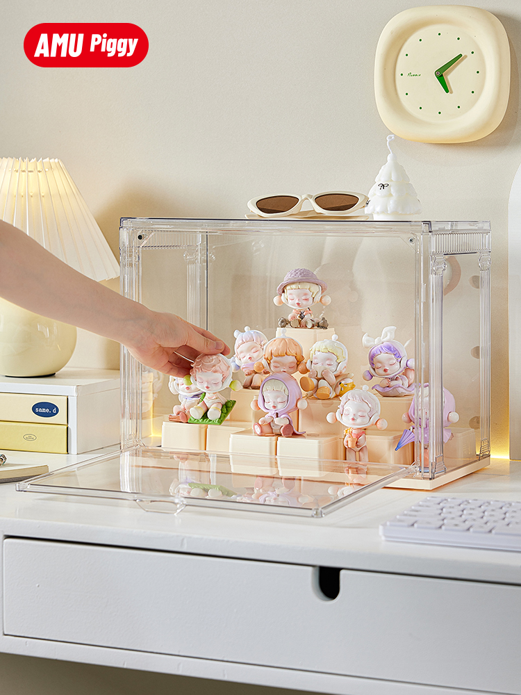 フィギュアケース 積み重ね可能な透明コレクションケース