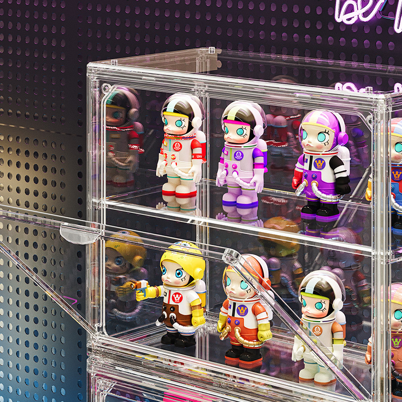 フィギュアケース 透明アクリル製組み立て式多段小型収納ケース