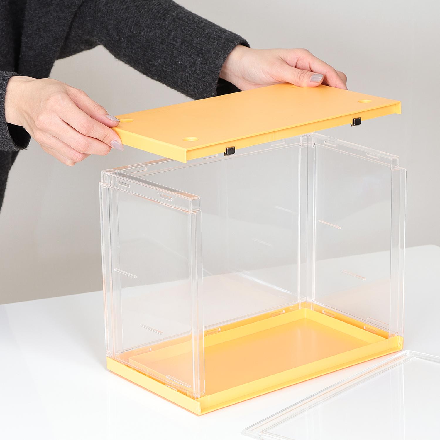 フィギュアケース 小型 コレクションケース 黄金色 フィギュア収納棚