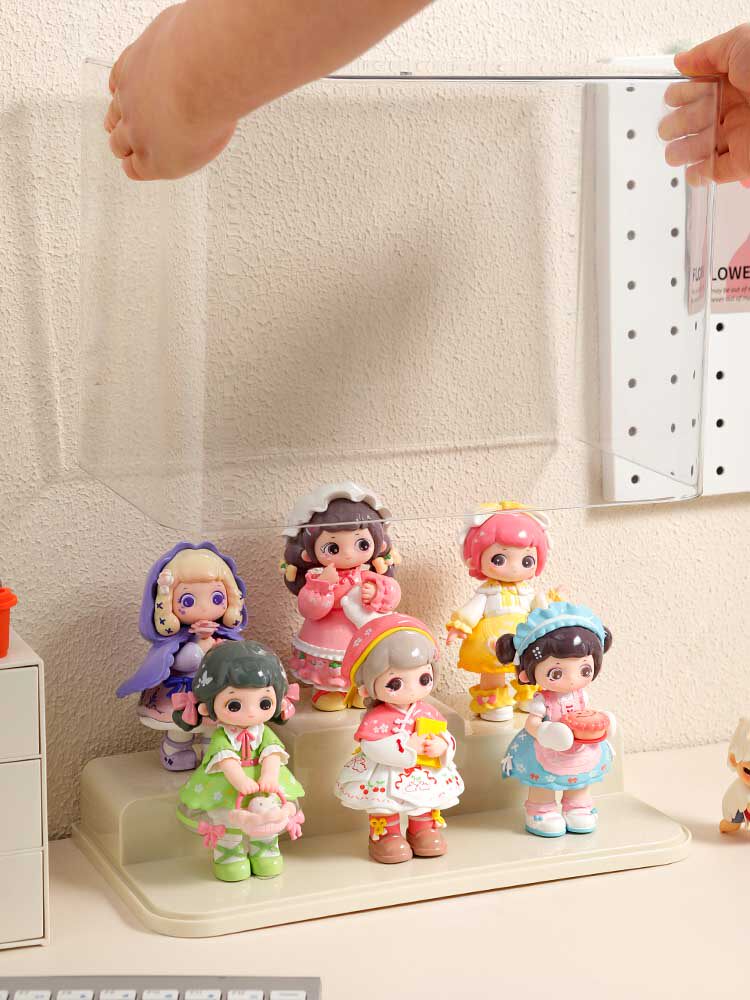 フィギュアケース 透明蓋付き卓上小型フィギュアケース