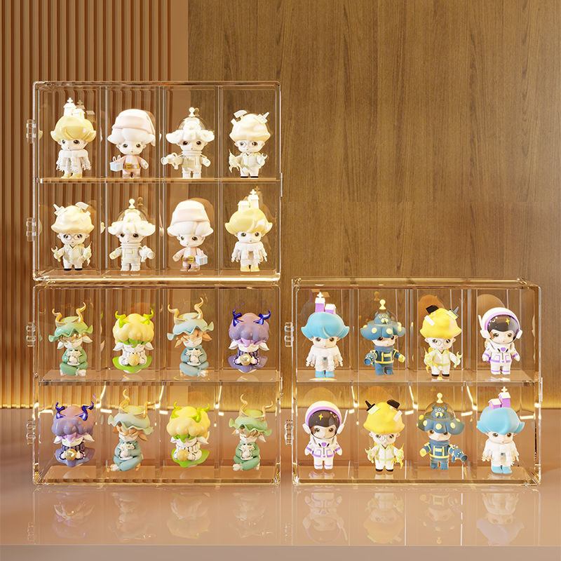 フィギュアケース 透明仕切り付き小型フィギュア収納ケース