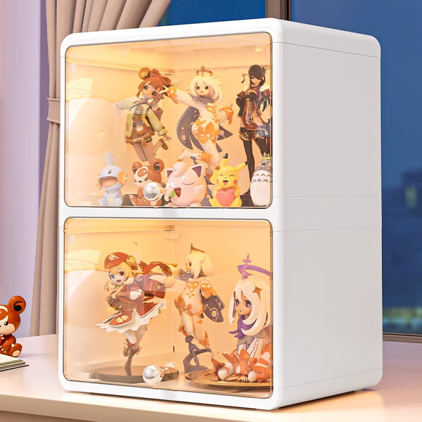 フィギュアケース 二段式内蔵照明付き 小型