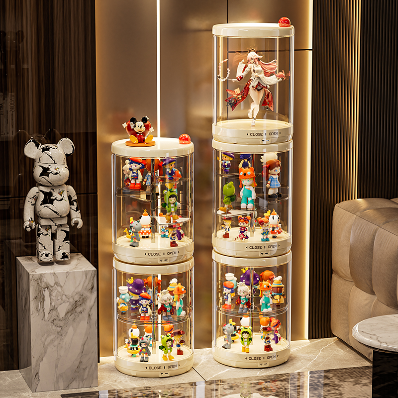 フィギュアケース 回転式小型フィギュアコレクションケース