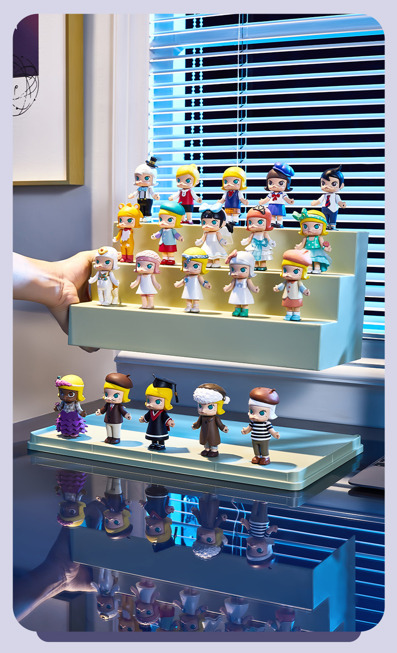 フィギュアケース 小型 透明アクリル製多段式ミニフィギュア展示収納ケース