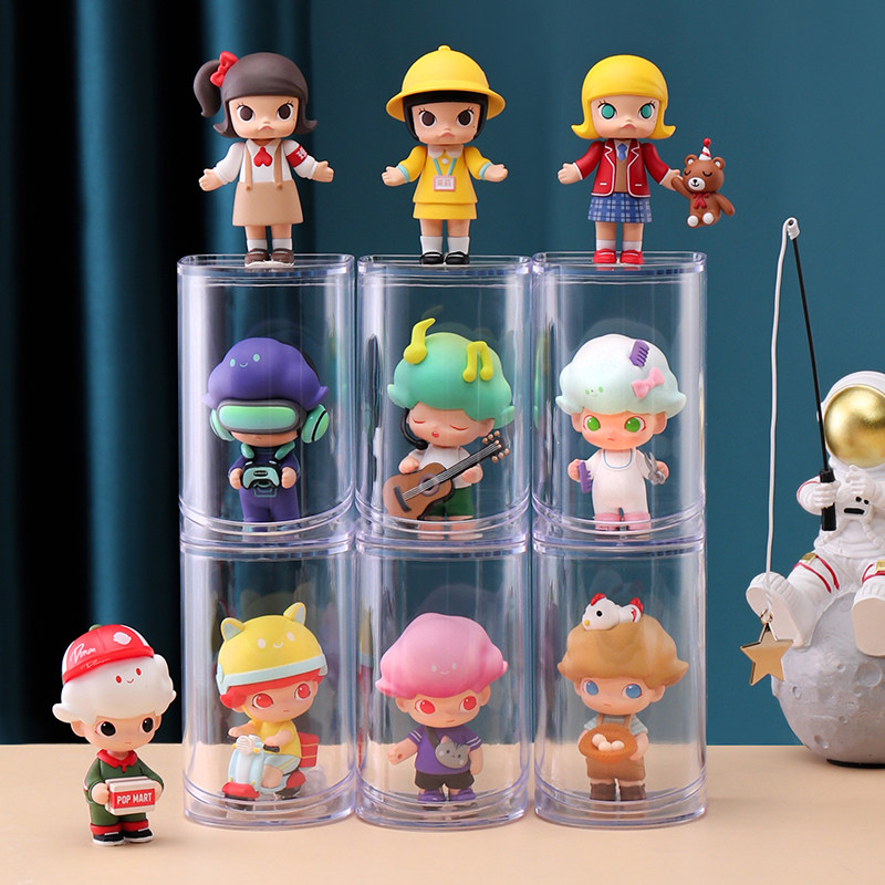 フィギュアケース 円筒型透明小型フィギュアケース