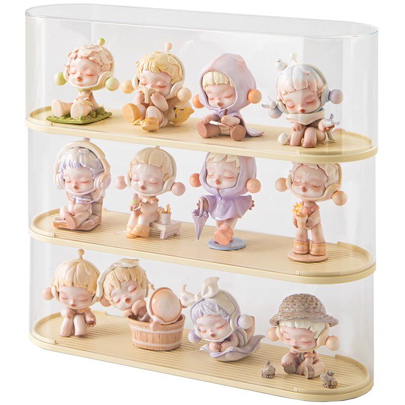 透明カバー付き三段式ミニチュア収納ケース