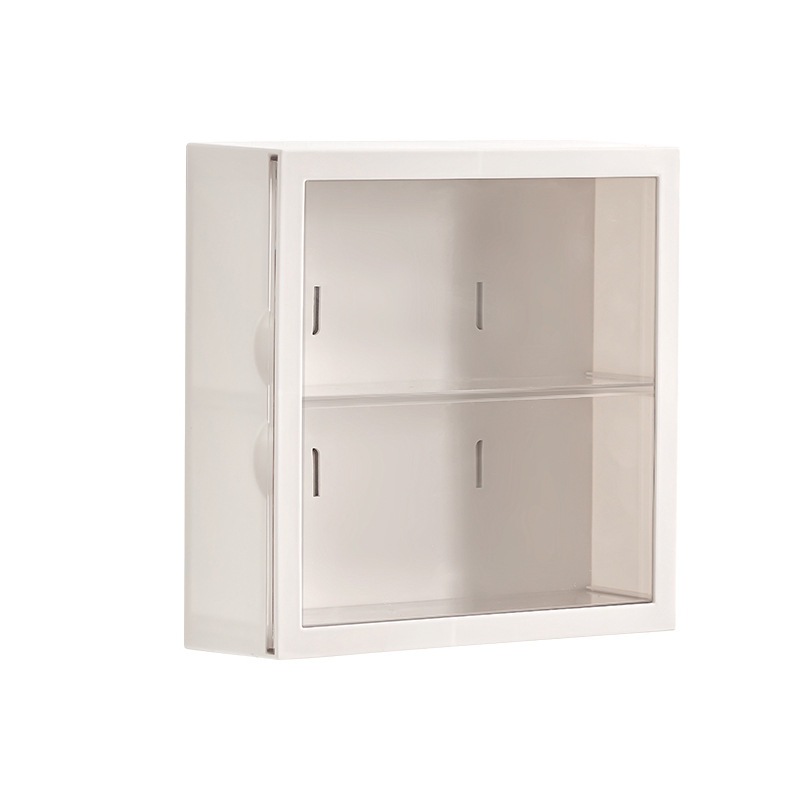 フィギュアケース小型壁掛け式二段棚ミニチュア人形収納ボックス