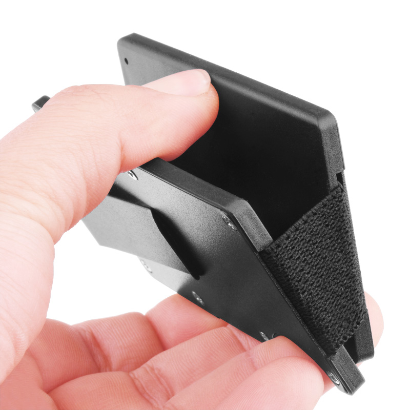 マネークリップ 金属製スライド式マネークリップカードケース