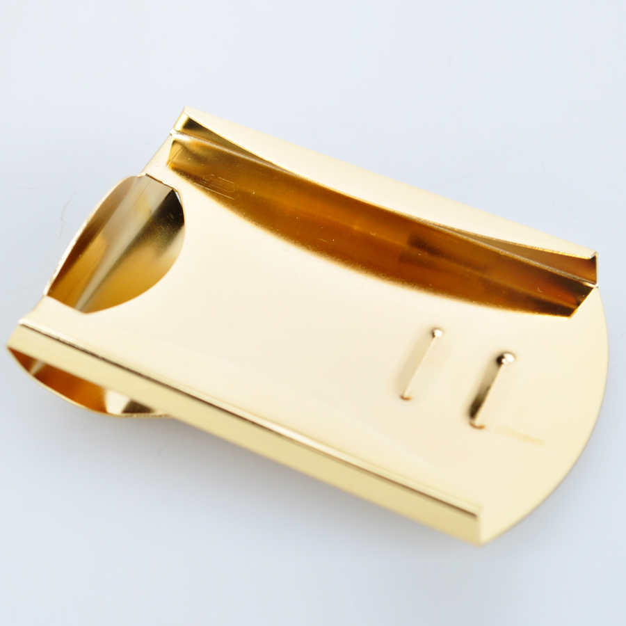 マネークリップ 高級感溢れる金属製二つ折り札挟み