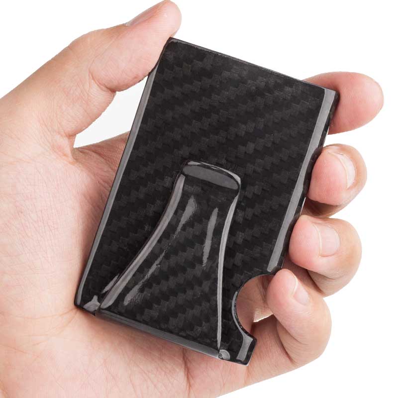 マネークリップ カーボン繊維風薄型マネークリップカードケース