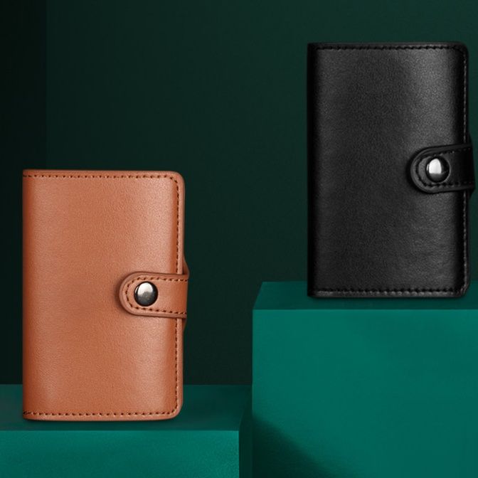 マネークリップ 本革製多機能札挟み財布カードケース付き