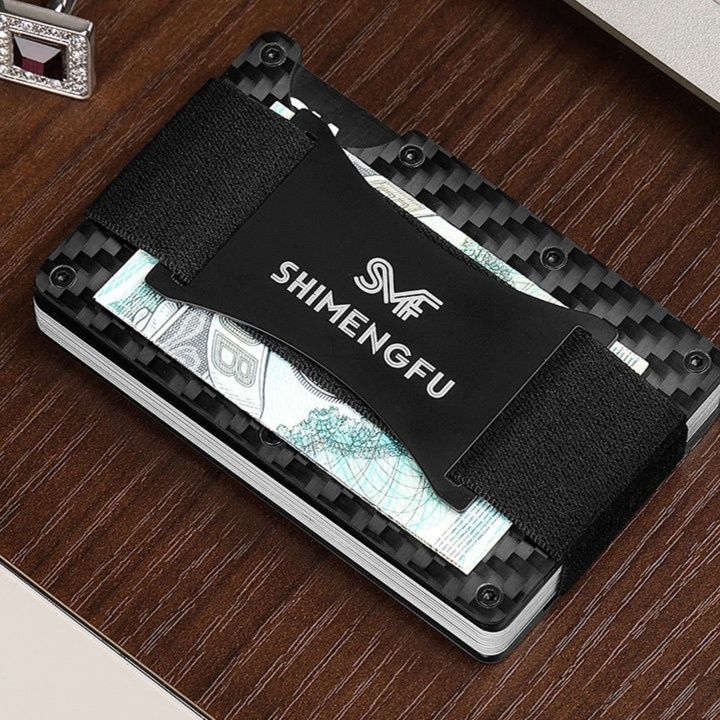 炭素繊維製カードケース付きマネークリップ