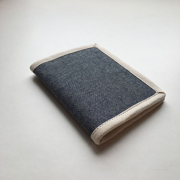 マネークリップ 手作り布製二つ折りマネークリップ カードケース付き