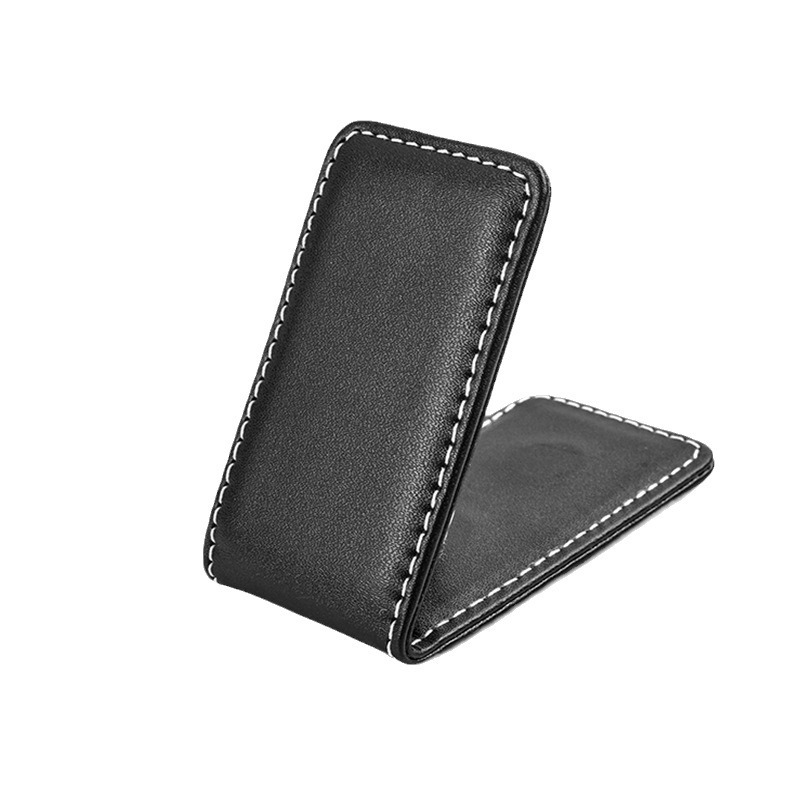 マネークリップ 本革製縫製仕上げマネークリップ付きカードケース