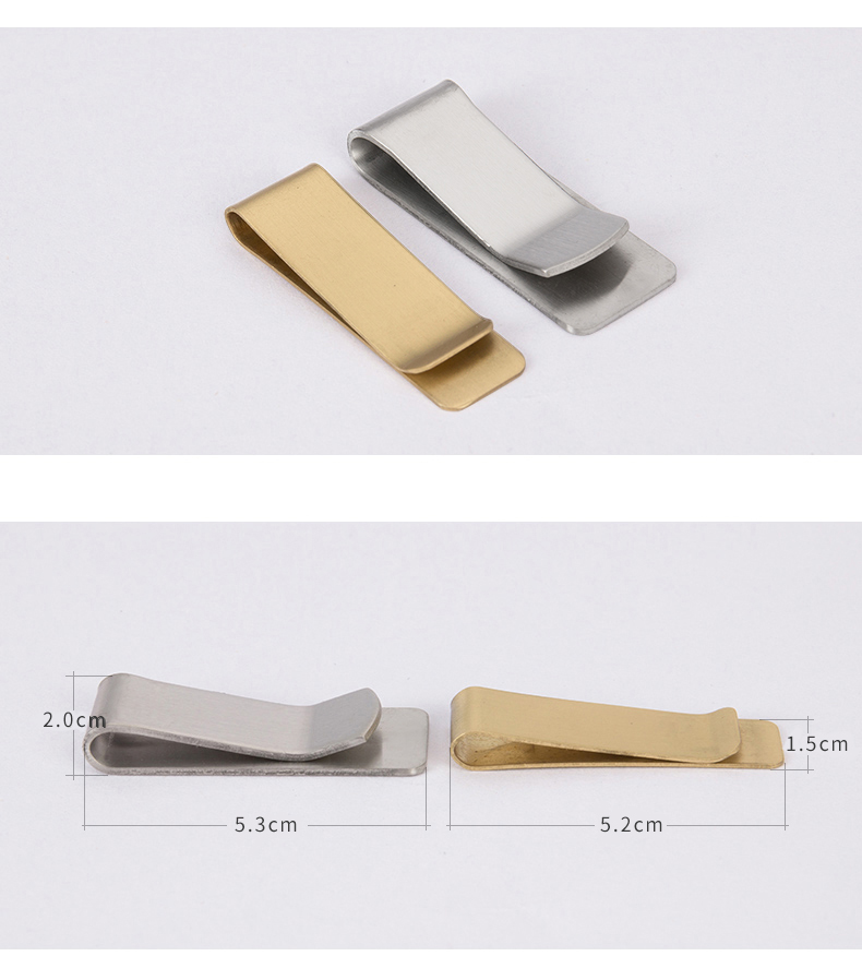 マネークリップ プレミアム金属製二つ折りマネークリップ