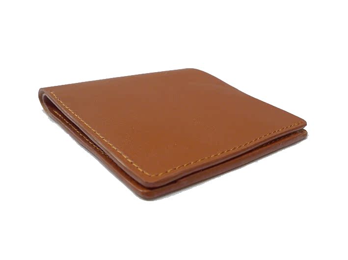 マネークリップ 上質本革使用薄型二つ折りマネークリップ財布