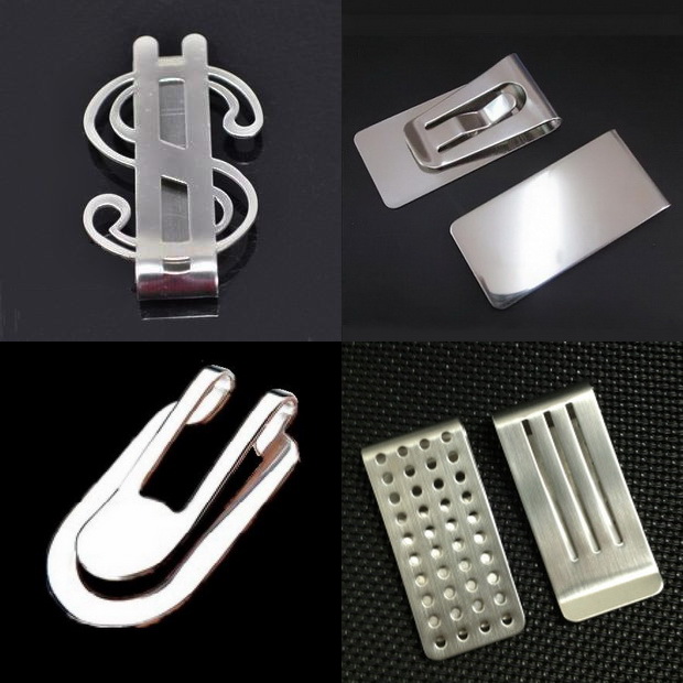 マネークリップ 多彩なデザイン金属製マネークリップ各種セット