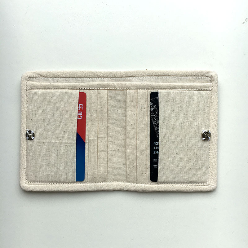 マネークリップ 手作り布製二つ折りマネークリップ カードケース付き