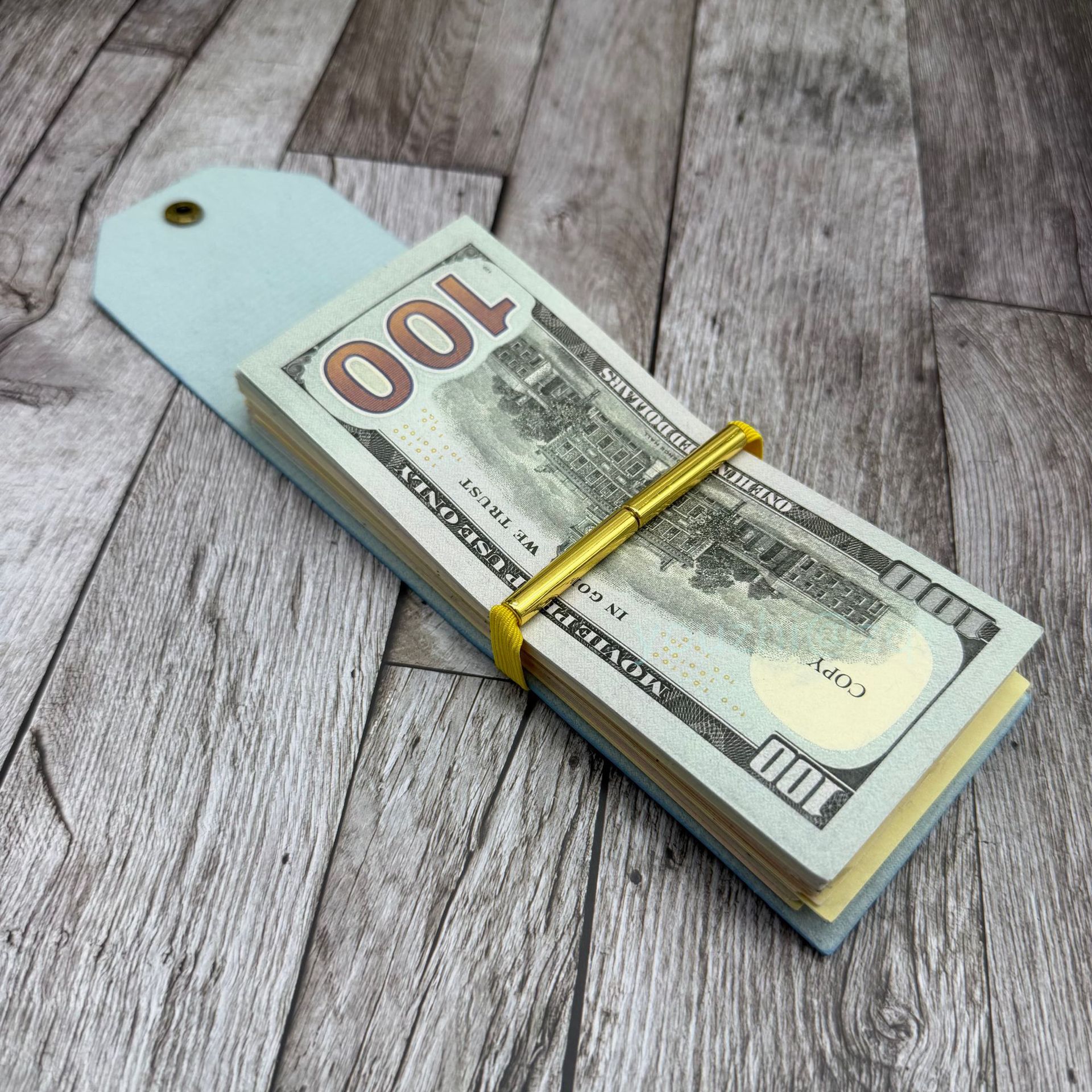 マネークリップ 金具留め二つ折りマネークリップ財布