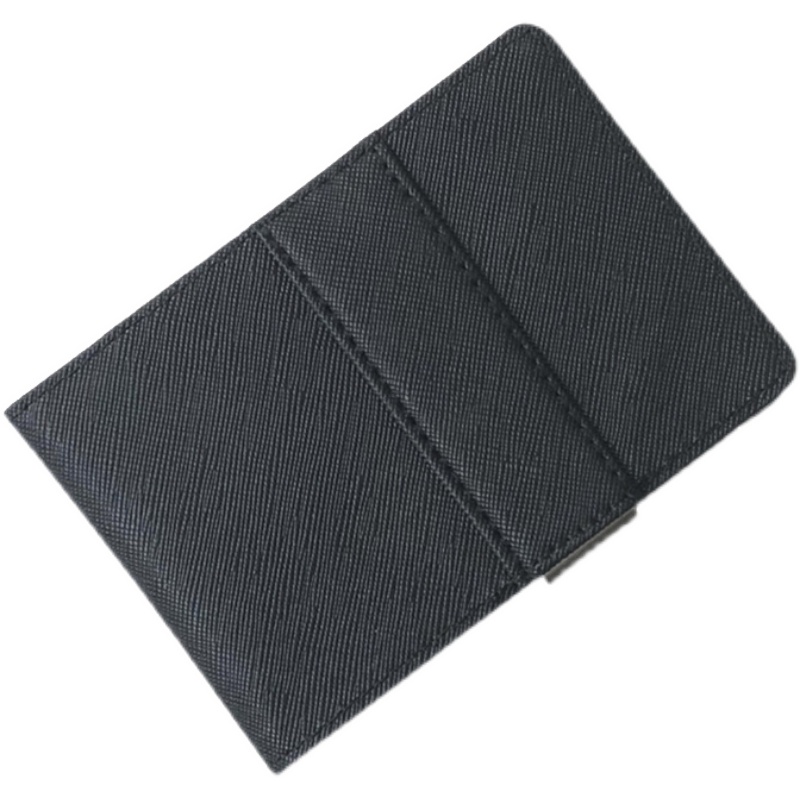 マネークリップ 多機能カードポケット付き金属製挟み込み式二つ折り財布