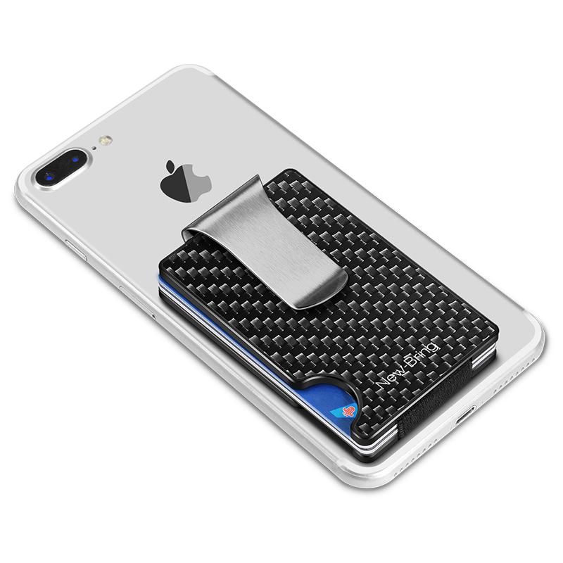 マネークリップ 炭素繊維調マネークリップ付きカードケース