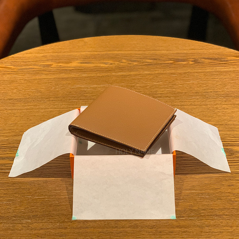 マネークリップ 高級本革二つ折りマネークリップ財布