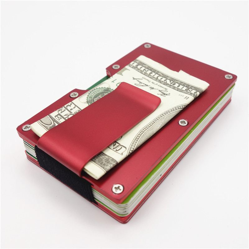 マネークリップ 金属製薄型マネークリップ機能付きカード収納財布