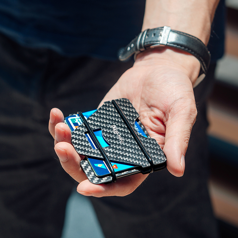 マネークリップ 炭素繊維調コンパクトマネークリップ