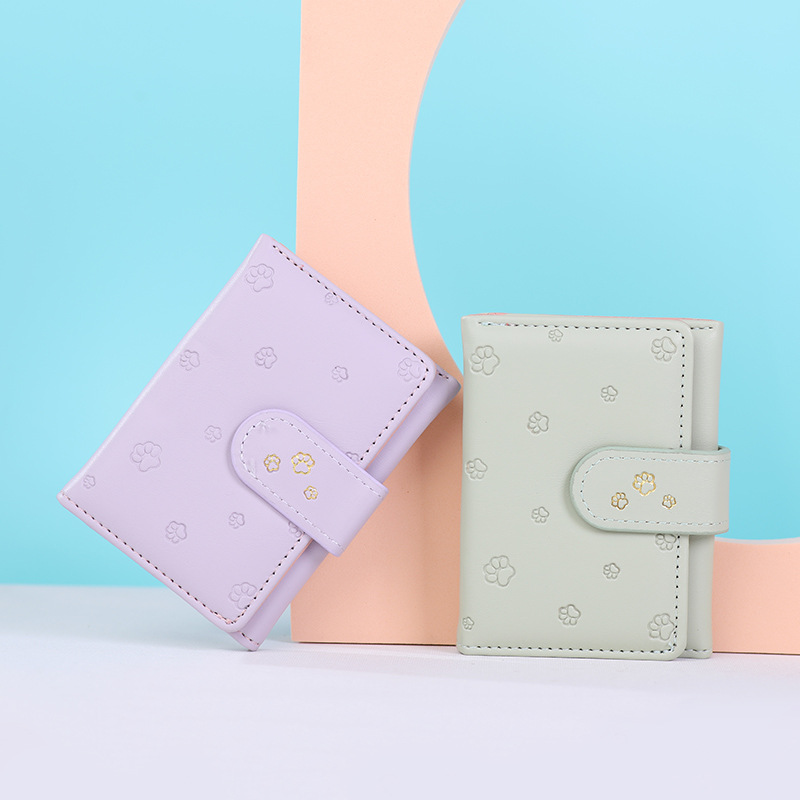 マネークリップ 花柄刻印二つ折りマネークリップ財布