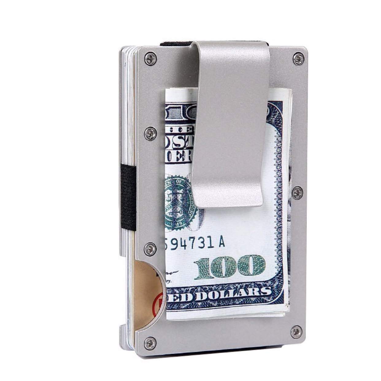 マネークリップ 金属製薄型マネークリップ機能付きカード収納財布