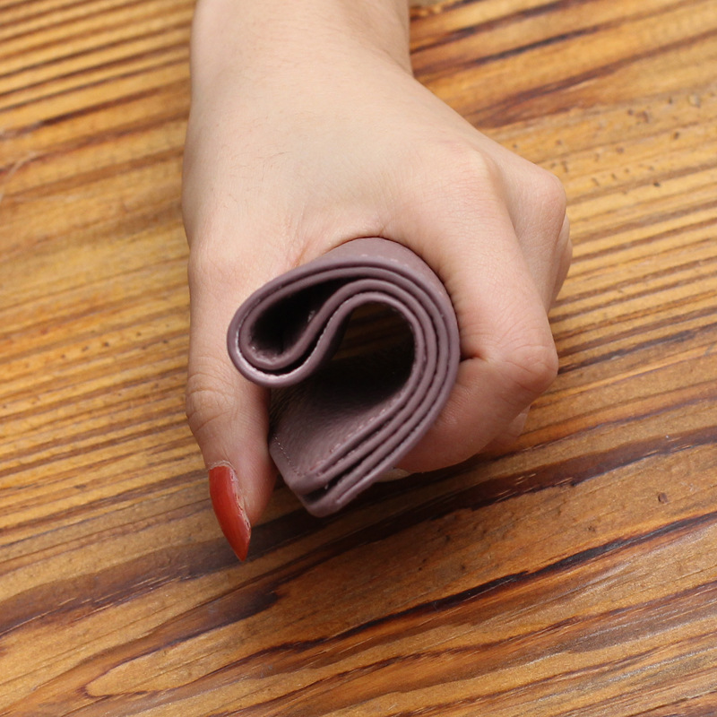 マネークリップ 本革シボ加工二つ折りマネークリップ財布