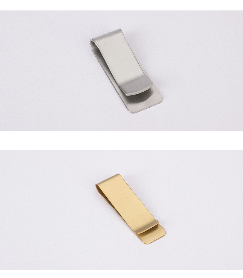 マネークリップ プレミアム金属製二つ折りマネークリップ