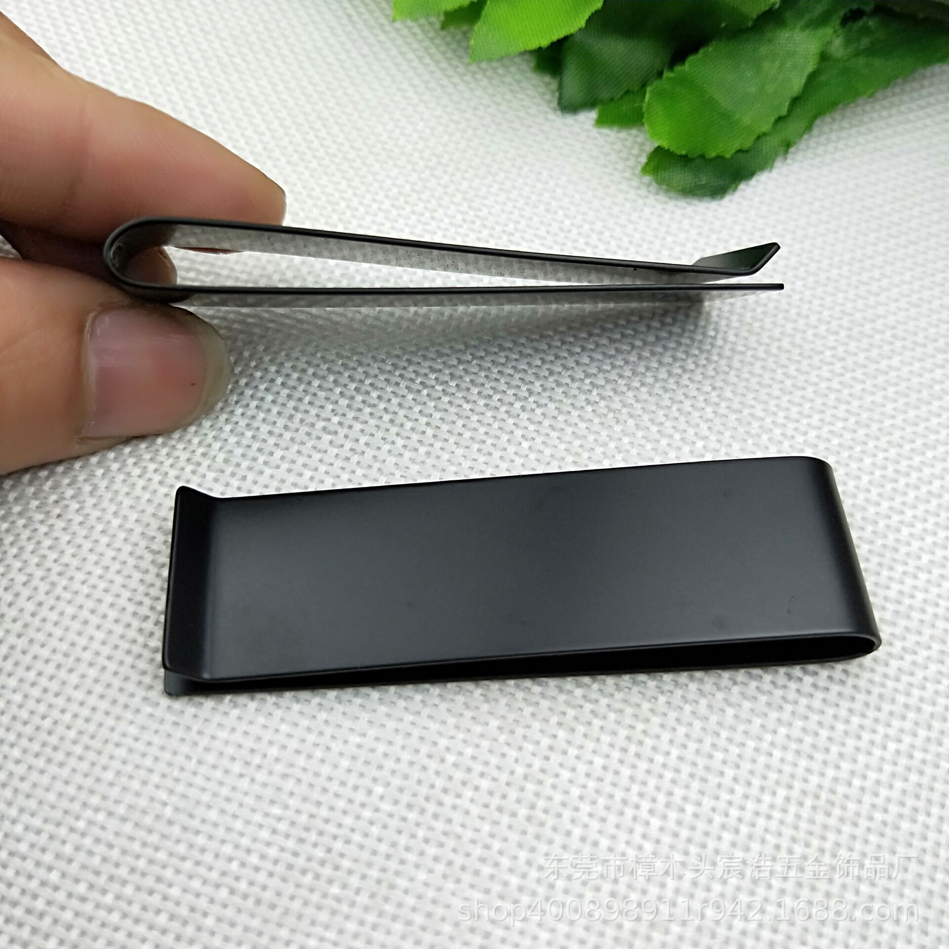 マネークリップ シンプルスリムな金属製札挟みクリップ
